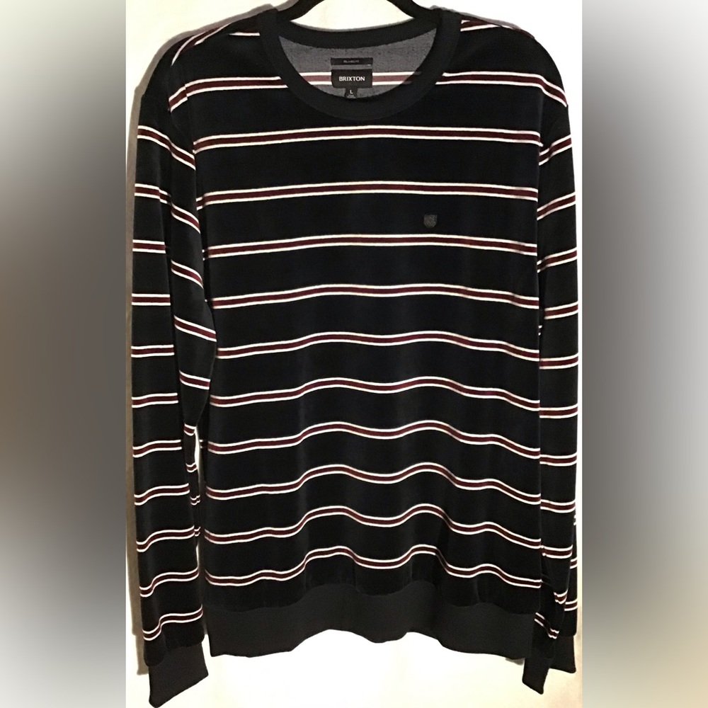 Brixton Shield Velveteen Long Sleeve Crew Neck Shirt